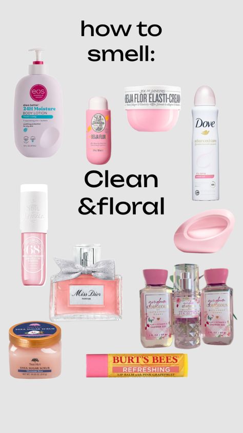 how to smell #clean & #floral | #shufflefyp #hygiene #soldejaneiro Smell Nice Tips, Different Scents To Smell Like, How To Smell Like Clean Laundry, How To Get Your Room To Smell Good, Floral Scented Shower Routine, Scent Combos Floral, How To Smell Floral All Day, How To Smell Like Laundry, How To Smell Good 24/7