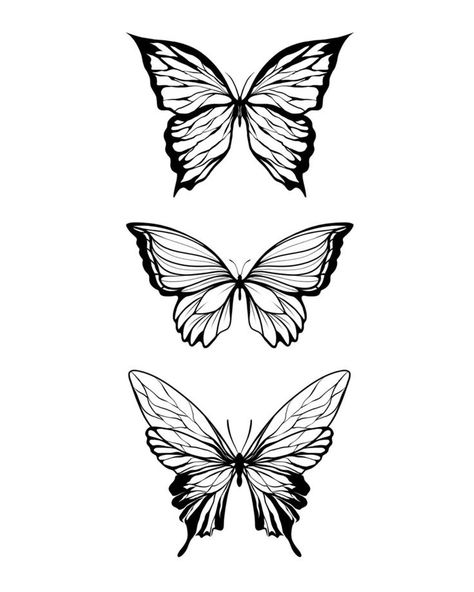 Wide Butterfly Tattoo, Butterfly Tattoo Designs Drawing, Butterfly Tattoo Stencil Design, Butterfly Flash Tattoo, Butterfly Line Art, Grace Tattoos, Butterfly Tattoo Stencil, Unique Butterfly Tattoos, Silversmithing Jewelry