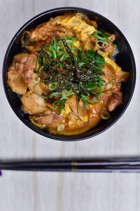 Oyakodon Aesthetic, Japanese Chicken And Rice, Colliflower Rice Recipe, Oyakodon Rice Cooker, Oyako Donburi Recipe, Neckbones And Rice, Chicken And Egg Rice Bowl, Oyakodon Recipe, Japanese Donburi