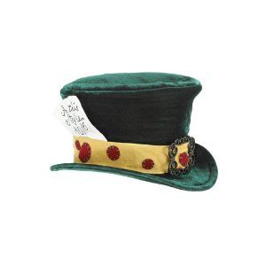 Kids Costume Green Madhatter Tea Party Hat Mad Hatter Day, Green Top Hat, Mad Hatter Top Hat, Green Velvet Top, Mad Hatter Costume, Fairy Tale Costumes, Mad Hatter Hat, Alice In Wonderland Costume, Mad Hatter Hats