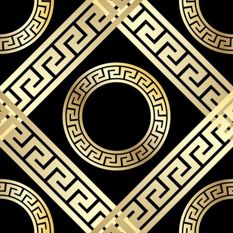 Versace Pattern Wallpaper, Fashion Canvas Art, Versace Pattern, Versace Wallpaper, Versace Design, Aztec Artwork, Chanel Wall Art, Metal Doors Design, Greek Pattern