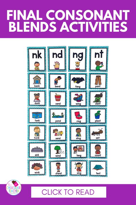 There are so many fun and engaging ways to help your students practice and learn final consonant blends! In this blog post, I will share some of my favorite activities. Be sure to read to the end for some tips on how to make these activities even more effective. Ending Consonant Blends Activities, Final Consonant Blends Anchor Chart, Ending Blends Activities, Final Blends Activities, Consonant Blends Anchor Chart, Blends Anchor Chart, Ending Consonant Blends, Consonant Blends Games, Consonant Blends Activities