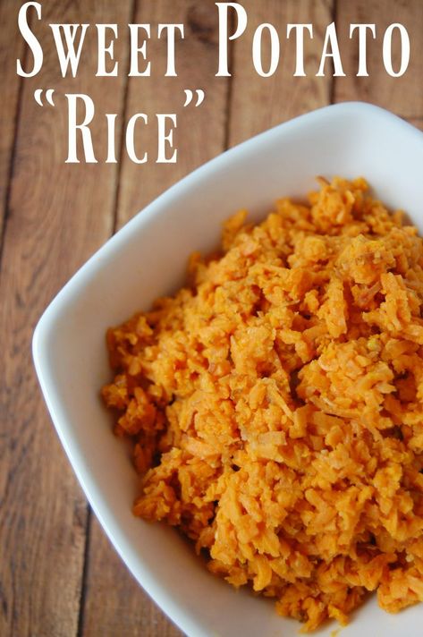 Sweet Potato "Rice" - Perfect rice replacement for those who are grain free, whole30, paleo, or even picky kids. #sweetpotato #rice #grainfree #paleo Rice Replacement, Alternative To Rice, Sweet Potato Rice, Candida Cleanse, Picky Kids, Perfect Rice, Potato Rice, Paleo Food, Paleo Whole 30