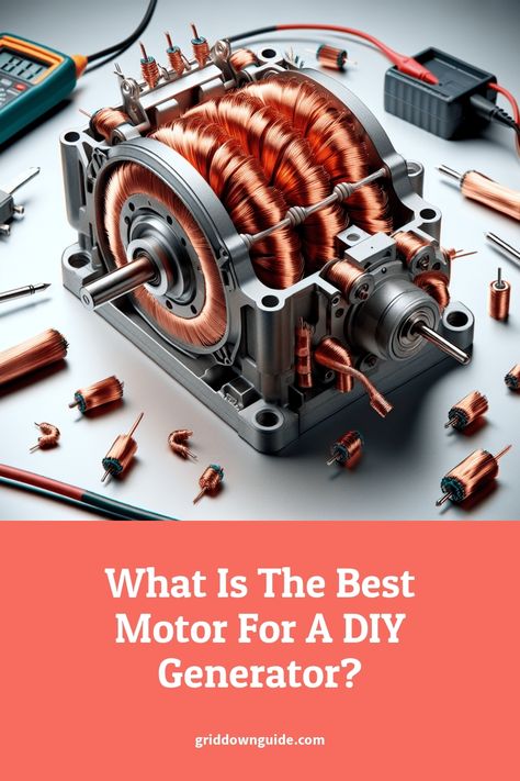 Discover the best motor for your DIY generator project. Learn about AC, DC, universal, and stepper motors to make an informed decision. Diy Generator How To Build, Electric Motor Generator, Shape Language, Solar Powered Generator, Homemade Generator, Diy Generator, Universal Motor, Car Alternator, Mechanical Energy