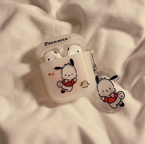 Airpods Cute Case, Pochacco Airpod Case, Pochacco Ipad Wallpaper, Sanrio Airpods Case, Pochacco Items, Airpods With Case, Cool Airpod Cases, Pochacco Phone Case, Pochacco Stuff