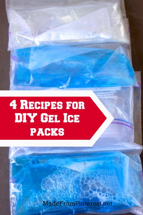 Diy Ice Pack, Gel Ice Packs, Ice Packs, Gel Pack, Sports Injury, Ice Pack, Homemade Remedies, Diy Health, Homemade Ice