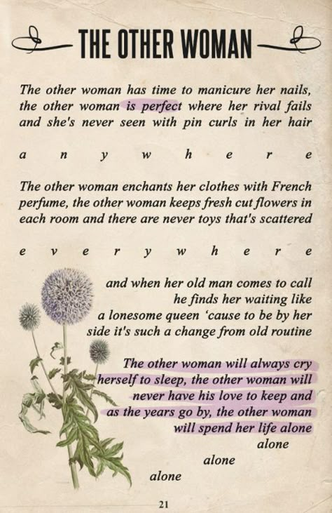 Other Woman Quotes, Folklore Book, Lana Del Rey Quotes, Lana Del Rey Ultraviolence, Meaningful Poems, The Other Woman, Lana Del Rey Songs, Lana Del Rey Lyrics, Words That Describe Feelings