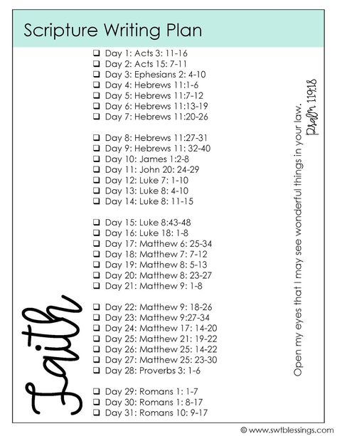 Happy almost March friends! The Scripture Plan topic this month is Faith. Faith is something that so many people have a hard tim... Bible Writing Plan, Scripture Plans, Scripture Challenge, Bible Writing, Growing Spiritually, Scripture Writing Plan, Hope Scripture, Prayer Strategies, Scripture Journal