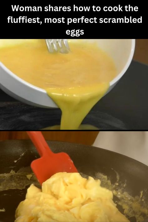 High or even medium-high heat can cause the eggs to cook too quickly, resulting in a rubbery texture. Once the eggs are beaten and added to the pan, the way you stir them is equally important. Once most of the eggs are cooked, start folding the fluffy mass on top of itself to cook off the rest of the liquid. Folded Eggs, Perfect Scrambled Eggs, Fluffy Eggs, Liquid Eggs, Cook Off, Scrambled Eggs, How To Cook, The Internet, Heat