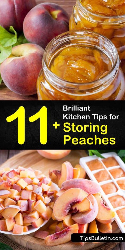 Keep fresh peaches in your home year-round and discover the best way to store peaches, alter the ripeness of unripe peaches with a brown paper bag, as well as other tips that use freezer bags and lemon juice to keep them fresh for longer periods. #howto #storage #peaches Storing Peaches, How To Store Peaches, Storing Food Long Term, Fresh Peach Recipes, Freezing Fruit, Canning Peaches, Vegetable Benefits, Homegrown Food, Peach Slices