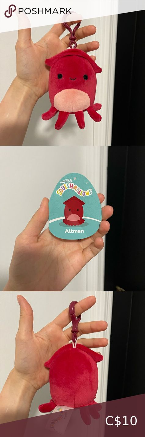 Altman red squid squishmallow clip Squid Squishmallow, Tags, 10 Things, Red, Closet, Clothes Design