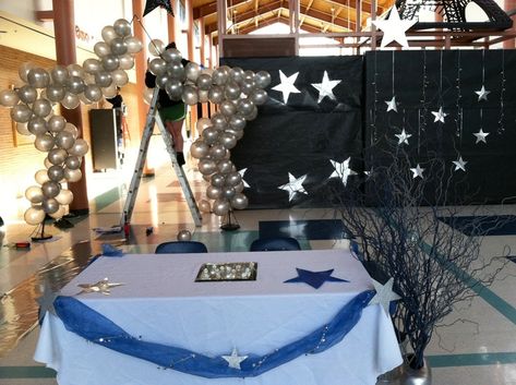 star dance decorations | Under the Stars Dance decorations Dance Recital Decoration Ideas, Night Under The Stars Theme Homecoming, Under The Stars School Dance, Under The Stars Dance Decorations, Under The Stars Dance Theme, Under The Stars Dance, Under The Stars Prom Theme, Homecoming Dance Decorations, Under The Stars Theme