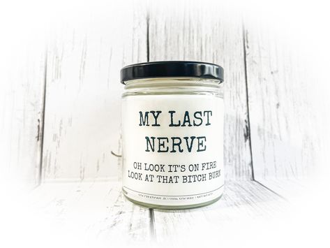 Funny Candles Labels For Friends, Candle Puns Funny, Funny Candle Sayings, Snarky Candles, Funny Candles Labels, Funny Candle Labels, Candle Puns, Candle Humor, Candle Names