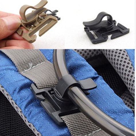 Outdoor Camping Tool Water Tube Webbing Buckle Hose Clamp Fixed Rotation Snaps Clip for 25mm Molle Backpack Accessories FW008 Molle Backpack, Camper Awnings, Camping Accesorios, Tube Clamp, Molle Webbing, Water Tube, Survival Equipment, Hiking Accessories, Camping Tools