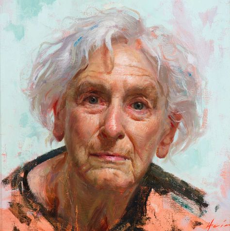 JoAnn by Jeffrey Hein Contemporary Oil Paintings, Realistic Oil Painting, Contemporary Portrait, Painting People, Oil Portrait, Realistic Paintings, Watercolor Portraits, Art Oil, Artist Painting