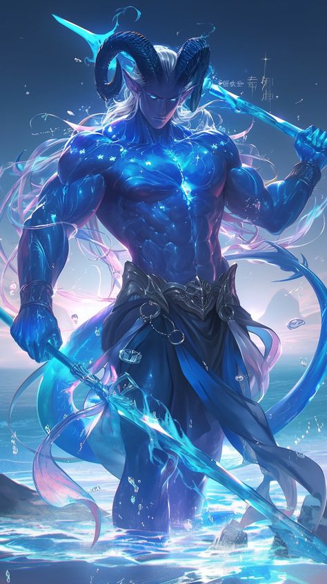 Water Knight, Water Armor, Fantasy Gods, Ancient Armor, Epic Characters, Dragon Ball Super Art, Arte Dc Comics, Monster Concept Art, Powerful Art