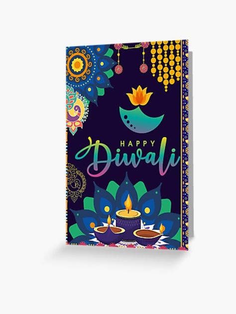 Diwali Greeting Cards Design, Diwali Greeting Card Making, Handmade Diwali Greeting Cards, Diwali Hampers, Indian Festival Of Lights, Diwali Painting, Diwali Card, Diwali Greeting, Diwali Cards