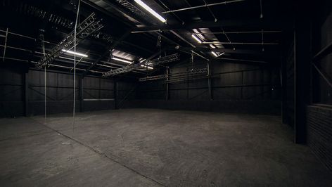 Black Stage – East London Studios Studio Warehouse, Film Photoshoot, White Infinity, Black Studio, Photoshoot Locations, Industrial Warehouse, Industrial Storage, Film Studio, Photographic Studio