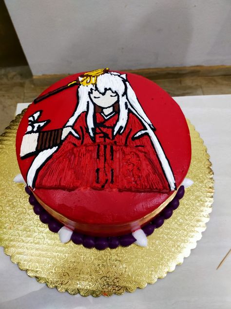 Red cake inuyasha :3 Modern Birthday Cakes, Anime Cake, Inuyasha And Sesshomaru, Inuyasha Fan Art, Kagome And Inuyasha, Red Cake, Cute Birthday Cakes, Anime Life, Inuyasha