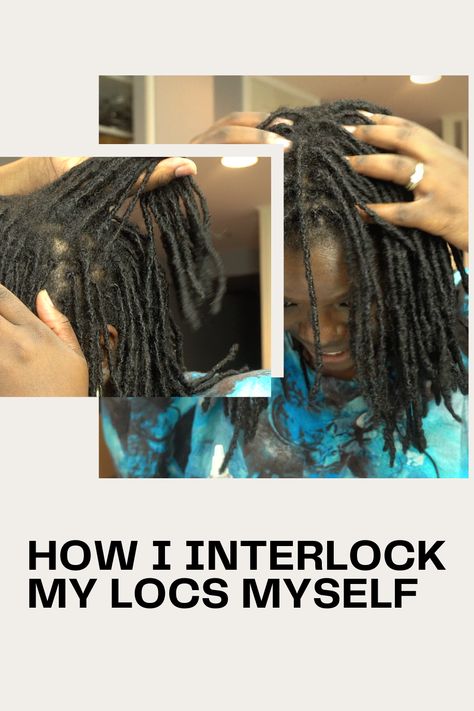 I've been self maintaining my locs for about four years. Interlocking is something that I've had to perfect over time (still learning!) in this video, I show you how i go about interlocking my hair myself. Instant Locs On Relaxed Hair, Diy Interlocking Locs, How To Maintain Starter Locs, Interlocking Locs, Long Interlocked Locs, Large Interlock Locs, Loc Interlocking, Natural Styles, Relaxed Hair