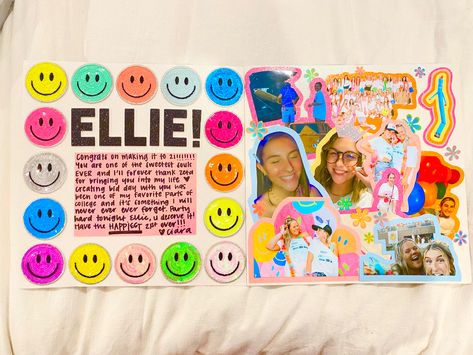 Scrapbook Bday Gift, Best Friend Shot Book Page, Shotbook Filler Pages, Scrapbook Pages Ideas For Best Friend, Neon Scrapbook Ideas, Friend Memory Book Ideas, Shot Pages 21st Birthday Template, 21 Scrapbook Shot Book, 21st Birthday Scrapbook Ideas