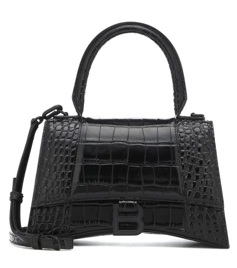 Hourglass Small Leather Tote - Balenciaga | Mytheresa Boujee Purses, Cristobal Balenciaga, Balenciaga Top, Balenciaga Leather, Black Balenciaga, Balenciaga Handbags, Balenciaga Women, Balenciaga Black, Balenciaga Bag