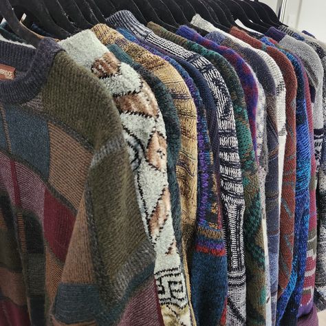 Dark Grunge 90's / Indie / Cabincore Patterned Oversized Cozy Pullover Mystery Box Grandpa Sweater - Etsy Cozy Fall Clothes, 90s Winter Aesthetic, Fall 90s Fashion, 90s Grunge Winter Outfits, Midwest Emo Sweater, Granpa Sweaters, Winter Clothing Ideas For Women, 90s Clothes Aesthetic, Cabincore Aesthetic Outfits