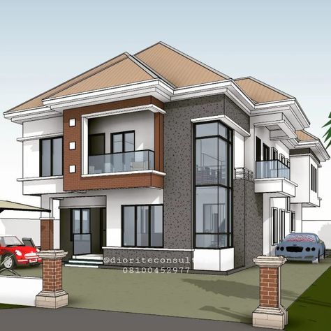 5BEDROOM DUPLEX RF NO: {5103BDW} - Smart House Plans, Commercial Design Exterior, Duplex Plans, Residential Building Design, Duplex Design, Modern Bungalow House, Building House Plans Designs, Modern Barn House, Duplex House Plans