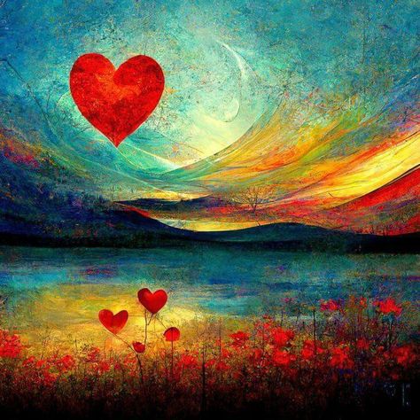 Peace Painting Ideas, Heart Images Art, Love And Peace Art, Love Inspired Art, World Peace Art, Love Heart Pics, Peace Images, Peace Artwork, Peaceful Images