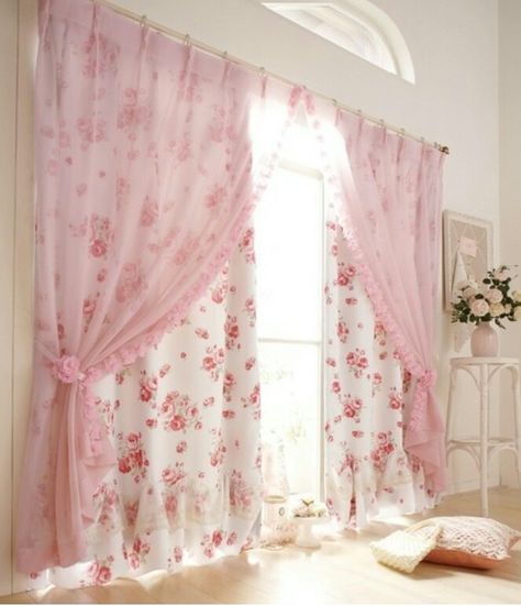 Shabby Chic Bedrooms Decorating Ideas, Shabby Chic Kitchen Curtains, Camera Shabby Chic, Rideaux Shabby Chic, Shabby Chic Decorating, Decoration Shabby, Shabby Chic Curtains, Shabby Chic Room, Shabby Chic Living