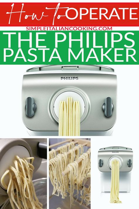 Phillips Pasta Maker Recipes, Philips Pasta Maker Recipes, Sourdough Pasta Recipe, Phillips Pasta Maker, Fresh Pasta Dough Recipe, Pasta Making Recipes, Pasta Extruder, Pasta Making Machine, Italian Cooking Recipes