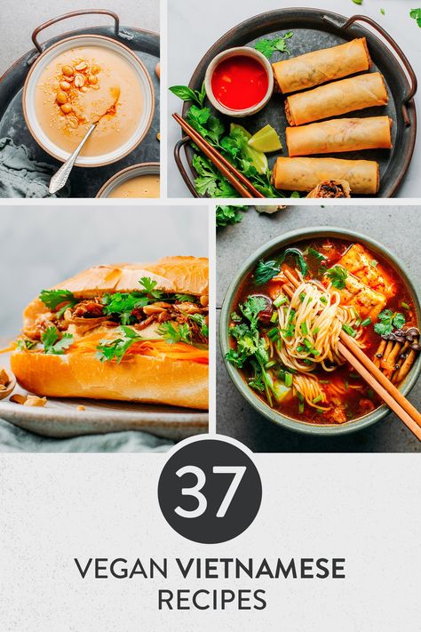 37 Vegan Vietnamese-Inspired Recipes - Full of Plants Vegan Canadian Recipes, Popular Vegan Recipes, International Vegetarian Recipes, Vegetarian Recipes Asian, Vegetarian Asian Recipes, Vegan Vietnamese, Vegan Asian Recipes, Vegan Beef, Vietnamese Coffee