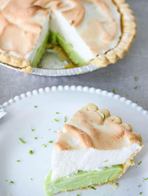 Authentic Key Lime Pie Recipe, Key Lime Filling, Key Lime Pie Recipe, Lime Pie Recipe, Keylime Pie Recipe, Green Food Coloring, White Plate, Lime Pie, Key Lime Pie