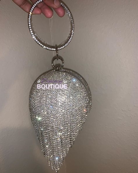 2,213 Likes, 5 Comments - DahShay Boutique (@dahshay_boutique) on Instagram: “SHOP OUR “CHANDELIER” BAG STYLE: “SILVER” ON SALE FOR $35 • • #crossbodybags #furslides…” Support Black Business, Rhinestone Clutch, Rhinestone Embellishments, Black Tie Event, Everyday Luxuries, Bag Style, Instagram Shop, Geometric Design, Christmas Bulbs