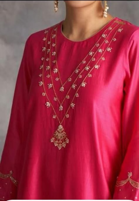 Rani Haar, Kurta For Women, Kurti Embroidery Design, Kurta Neck Design, Kurti Neck, Dress Neck Designs, Dress Design Patterns, Kurti Neck Designs, Kurta Designs Women