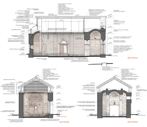 Gallery of Conservation, Restoration and Adaptation of Church “St. Paraskeva“ / Todor Mihaylov, Elitsa Andreeva, Emilia Kaleva, Aleksandra Vadinska - 22 Restoration Projects Architecture, Conservation Architecture, Renovation Architecture, Architecture Concept Diagram, Architecture Graphics, Layout Architecture, Adaptive Reuse, Church Architecture, Historic Preservation