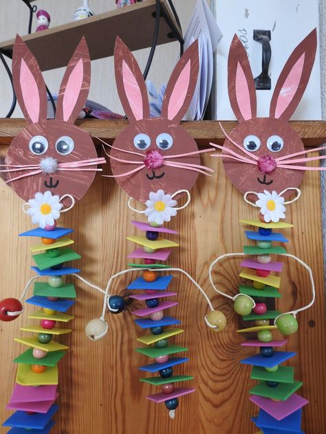 Easter Crafts Kindergarten, Påskeaktiviteter For Barn, Fun Easter Crafts, Easter Preschool, Easter Bunny Crafts, Easter Projects, Diy Decor Ideas, Home Diy Ideas, Easter Art