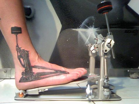 Drum tattoo Drive Tattoo, Drummer Tattoo, Playstation Tattoo, Drum Tattoo, Bible Tattoos, Guitar Tattoo, How To Make Oil, Drum Lessons, Inked Magazine