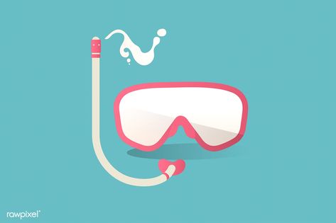 Illustration of snorkel icon on blue background | free image by rawpixel.com Beach Cartoon, Free Vector Illustration, Beach Swim, Graphic Editing, Backgrounds Free, Book Cover Design, Artsy Fartsy, Free Image, Snorkeling