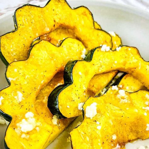 Air fryer acorn squash is an easy fall dish that is ready in just 20 minutes and is cooked to perfection every time! Air Fry Acorn Squash, Air Fryer Chicken Fried Steak, Air Fryer Acorn Squash, Mandarin Orange Jello, Mandarin Orange Jello Salad, Orange Jello Salad, Squash Types, Chicken Fried Steak Recipe, Squash Fries