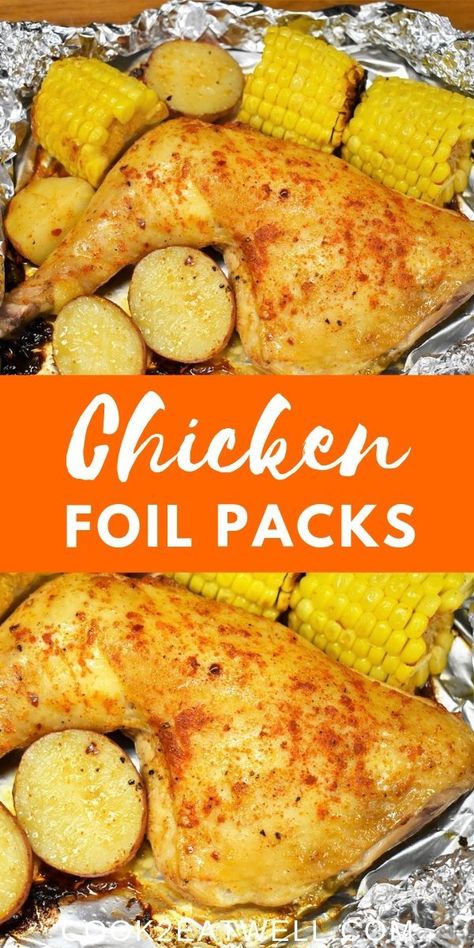 Foil Wrapped Chicken, Chicken In Foil, Chicken Foil Packs, Chicken Foil Packets, Foil Pack Dinners, Foil Packet Dinners, Foil Pack Meals, Foil Dinners, Foil Packs