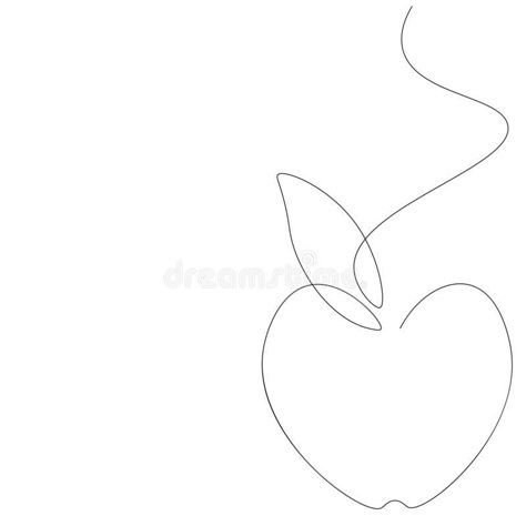 Apple fruit line drawing vector illustration. Apple fruit line drawing, vector illustration stock illustration Apple Tattoo Ideas, Fruit Line Drawing, Apple Tattoos, Apple Outline, Apple Drawing, Apple Tattoo, Drawing Apple, Apple Illustration, New York Tattoo