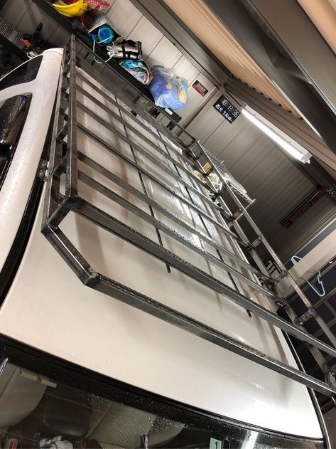 Roof Rack Ideas Off Road, Roof Rack Diy, Diy Roof Rack, Van Roof Racks, Truck Roof Rack, Accessoires 4x4, Jeep Zj, T3 Vw, Kombi Motorhome