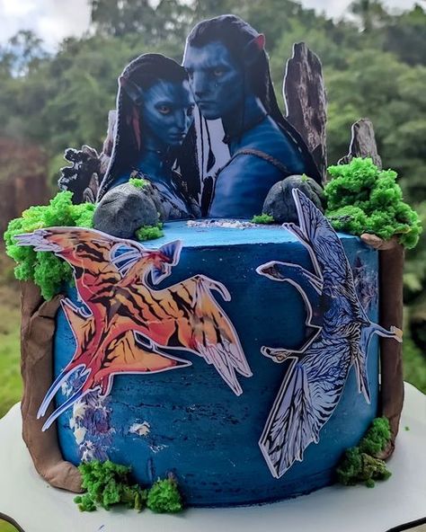 Avatar The Way Of Water Cake Ideas, Avatar Birthday Cakes, Avatar Birthday Cake Ideas, Avatar Desserts, Avatar Birthday Cake, Avatar Cake Ideas, Avatar The Way Of Water Birthday Cake, Avatar Cake, Cake Animation