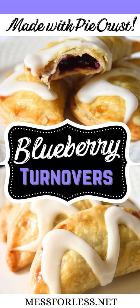 This Blueberry Turnover recipe is a crowd-pleasing dessert that's incredibly easy to whip up! Using store-bought pie crusts and blueberry pie filling, there's virtually no prep work involved. Perfect for a quick and delicious treat! Recipes With Canned Blueberry Pie Filling, Blueberry Pie Filling Desserts, Easy Recipes Using Canned Blueberry Pie Filling, Easy Desserts With Blueberry Pie Filling, Canned Blueberry Pie Filling Recipes Desserts, Blueberry Pie No Top Crust, Blueberry Turnovers With Pie Crust, One Crust Blueberry Pie, Blueberry Pie Filling Recipes