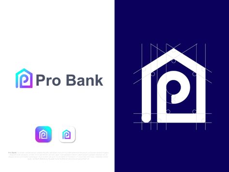 Bank Logo Design, P Letter Logo Design, P Letter Logo, Pb Logo, Bank Logo, P Letter, Banks Logo, Camping Humor, Letter Logo Design