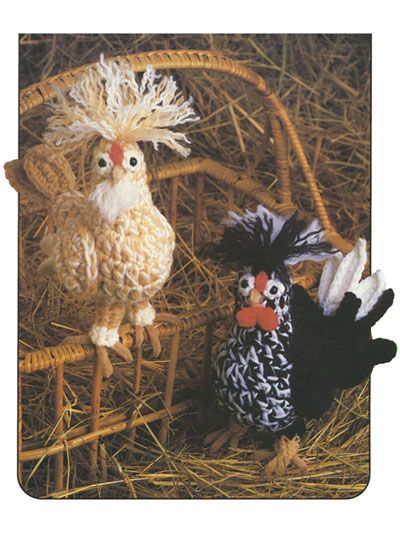 Farmhouse Chickens Crochet Pattern Polish Chicken, Chicken Pattern, Crochet Chicken, Vintage Crochet Pattern, Chenille Stems, Yarn Projects, Vintage Crochet, Yarn Crafts, Crochet Animals