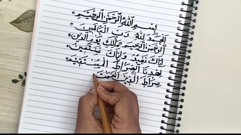 #writing #calligraphy #how #writersofinstagram #arabic #islamic #islamiccalligraphy #islamicgeometry #islamicdesign #surah #خط #قرآن #quran #muslim #ummah Arabic Writer, Writing Calligraphy, Surah Fatiha, Write Arabic, Islamic Calligraphy, Quran, Arabic Calligraphy, Calligraphy, Writing