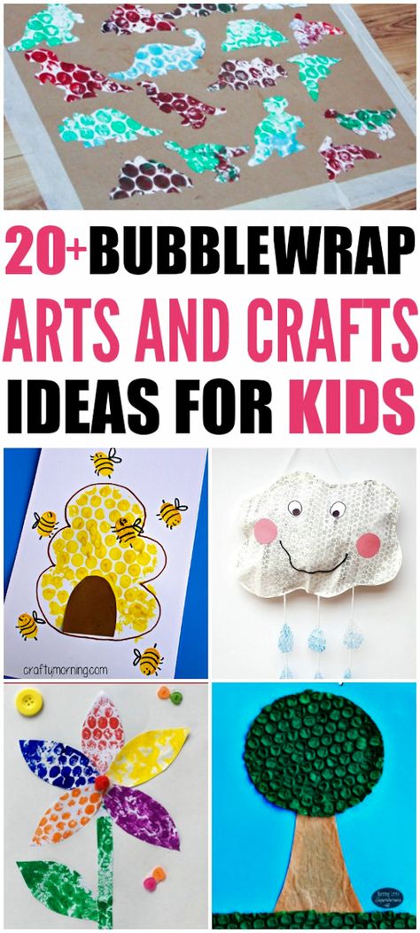 20+ Bubble Wrap Craft Ideas for Kids Bubble Wrap Painting, Bubble Wrap Crafts, Bubble Wrap Art, Bubble Crafts, Umbrella Craft, Summertime Crafts, Sensory Learning, Sensory Ideas, Tree Study