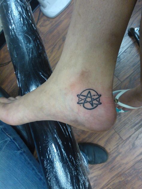 Atheism Tattoo, Atheist Symbol Tattoo, Antifascist Tattoo, Atheism Symbol, Anarchy Symbol Tattoo Design, Atheist Tattoo, Atheist Symbol, Anarchy Symbol, Explain This Atheist